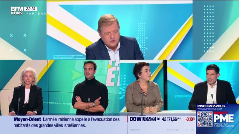 Pari ETI : Patrice Bégay reçoit Guillaume Pascal (Softway Medical), Damien Alfano (Quarkus), Martine Claret (Horus Pharma) et Maya Atig (FBF) - 18/06