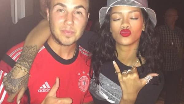 Rihanna avec Mario Gôtze Rihanna avec Mario Gôtze