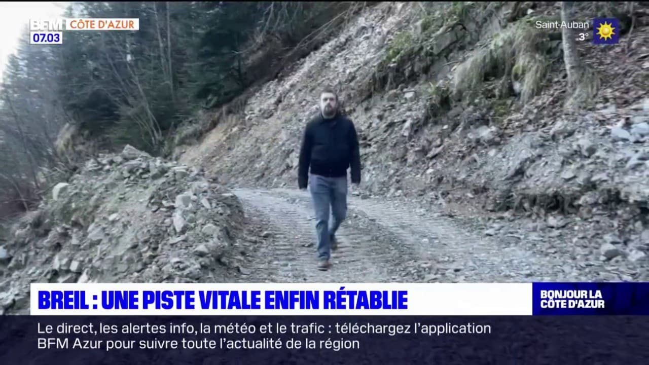 Breil sur Roya une piste foresti re r tablie plus d un an apr s le passage de la temp te Alex