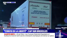 Le "convoi de la liberté" passe progressivement la frontière et prend la direction de Bruxelles