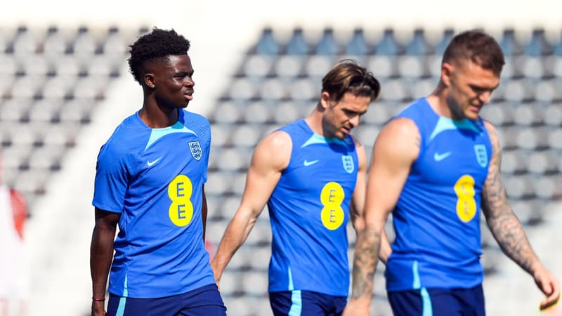 B. Saka, J. Grealish et K. Trippier