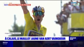 Calais: le belge Van Aert remporte la 4e étape du Tour de France