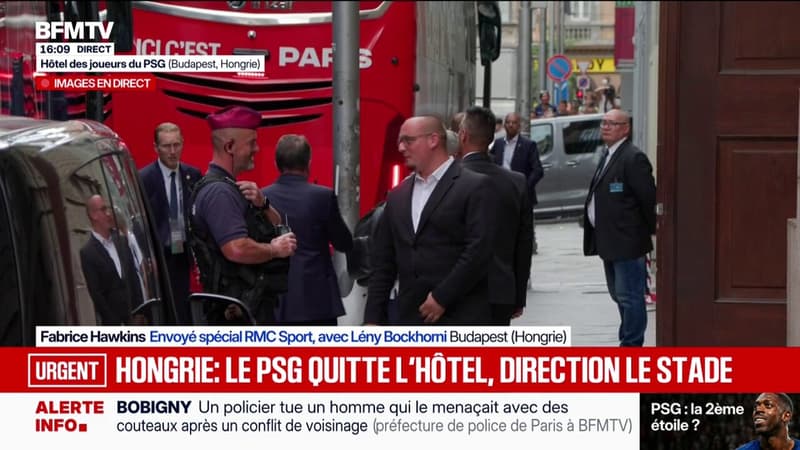PSG-Arsenal: les joueurs du Paris Saint-Germain quittent leur hôtel et se rendent au stade