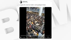 La gare du Nord est noire du monde ce vendredi matin.