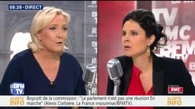 Marine Le Pen face à Apolline de Malherbe en direct