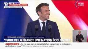Emmanuel Macron: "Je ne suis plus le président d'un camp, mais le président de toutes et tous"
