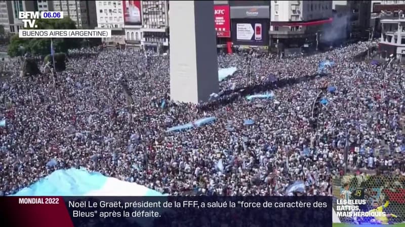 Des scènes de liesse à Buenos Aires après la victoire de l'Argentine