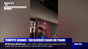 Tempête Dennis: le calvaire de 750 passagers bloqués 15h dans un train Nantes-Paris