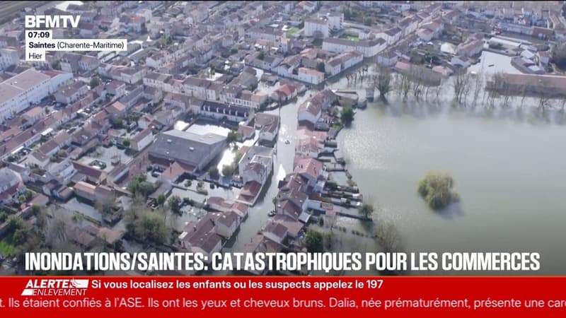 À cause des inondations, le désarroi des commerçants à Saintes, en Charente-Maritime