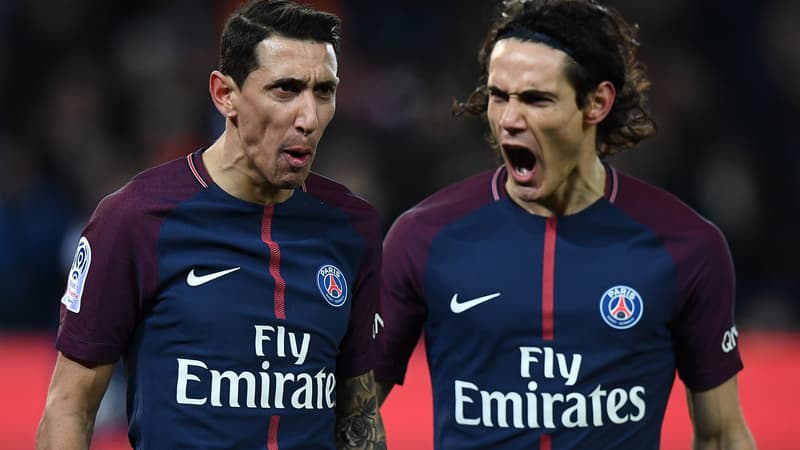 Angel Di Maria et Edinson Cavani (PSG)