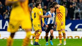 Gerard Piqué lors du dernier derby face à l'Espanyol