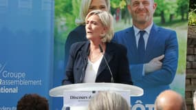 Marine Le Pen, lors de son discours de rentrée le 8 septembre 2024 à Hénin-Beaumont