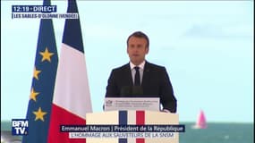 "Soyez fiers." Emmanuel Macron s'adresse aux proches des 3 sauveteurs de la SNSM morts aux Sables d'Olonne