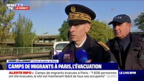 Préfet de police de Paris: "Nous allons patrouiller" pour éviter la reconstitution du camps Porte de la Chapelle