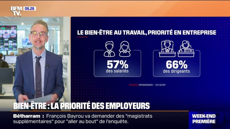 Entreprise: le bien-être au travail prend de plus en plus de place dans les priorités des patrons, selon une étude