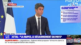 Législatives: Gabriel Attal veut "une défense solide, en doublant le budget des armées d'ici 2030"