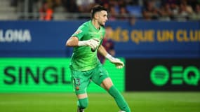 Joan Garcia lors du match Barça-Valence (6-0, Liga), le 14 septembre 2025