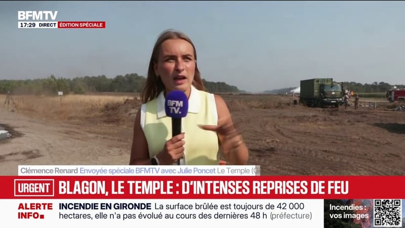 Incendies en Gironde: des opérations de noyage toujours en cours