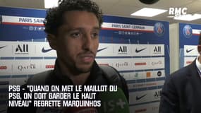 PSG-Reims - "Quand on met le maillot du PSG, on doit garder le haut niveau" regrette Marquinhos
