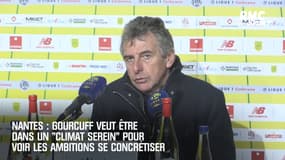 Nantes : Gourcuff veut être dans un "climat serein" pour voir les ambitions se concrétiser