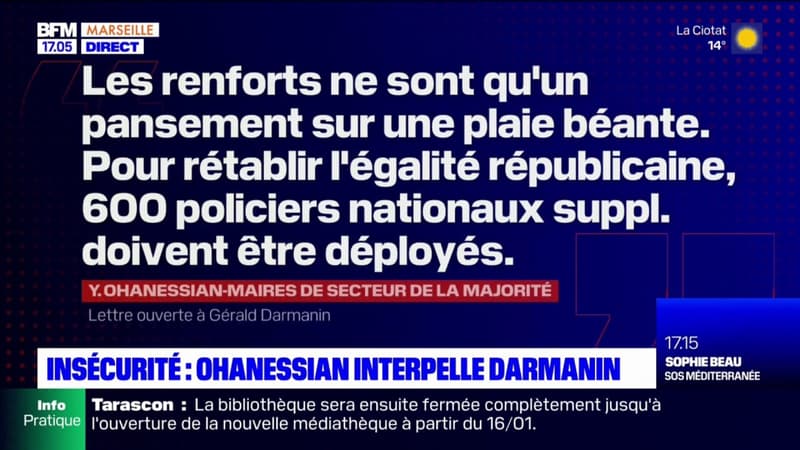 Marseille: les élus interpellent Gérald Darmanin concernant la sécurité
