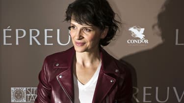 Juliette Binoche lors de la première du film "L'épreuve", à Paris.