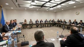 Des discussions entre les représentants de chaque partie et les émissaires de l'ONU, à Genève le 3 mars 2017 n'avaient pas permis d'avancée majeure 