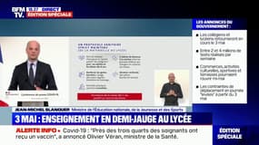 Jean-Michel Blanquer: "Nous fermerons la classe dès qu'il y a un cas de contamination"