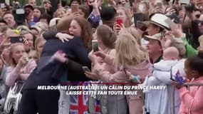 Après un câlin du prince Harry, l'émotion (très forte) d'une jeune australienne