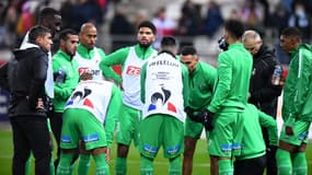 Les joueurs de l'AS Saint-Étienne, à Reims le 11 décembre 2021