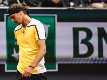 Alexander Zverev au deuxième tour de Roland-Garros, le 30 mai 2024