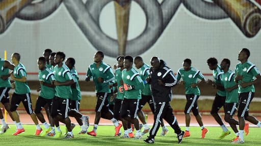 L'équipe du Nigeria à l'entraînement à Brasilia, le 27 juin 2014 au Brésil.