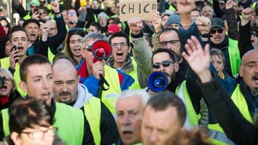 Manifestation des gilets jaunes à Aix-en-Provence le 22 décembre 2018