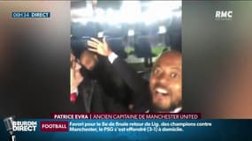 Evra et Cantona se moquent du PSG... depuis les tribunes du Parc des Princes
