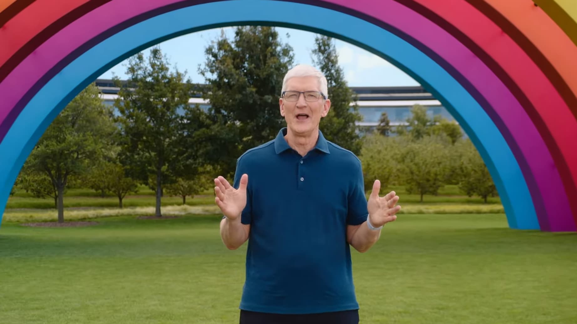 Tim Cook à la keynote d'Apple 2024.