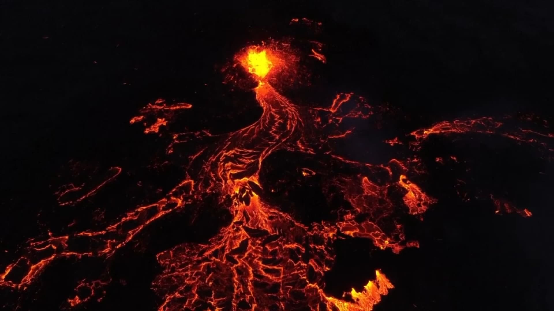 Une éruption volcanique sur la péninsule de Reykjanes, Islande, le 29 mai 2024