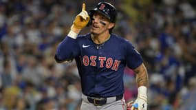 Le joueur de baseball Jarren Duran avec les Boston Red Sox, à Los Angeles le 19 juillet 2024