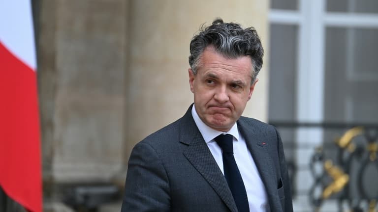 Le ministre français de la Transition écologique Christophe Bechu au palais de l'Elysée à Paris, le 22 février 2023