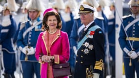 Le roi Carl XVI Gustave de Suède et la reine Silvia de Suède, à Stockholm, le 6 mai 2024.