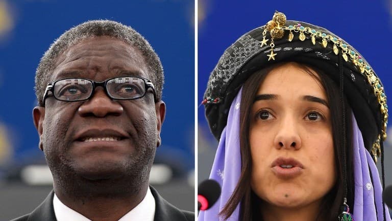 Denis Mukwege et Nadia Murad.