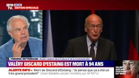Mort de Valéry Giscard d'Estaing: pour Frédéric Mitterrand, "c'était le modernisateur de la France"