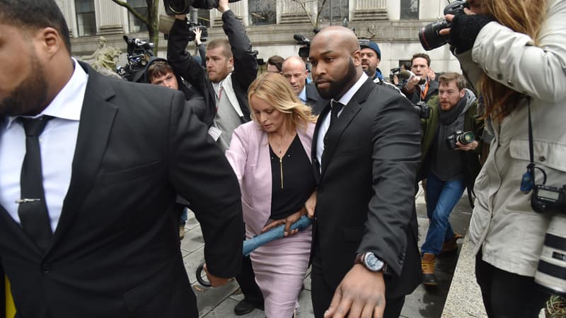 Stormy Daniels à son arrivée au tribunal, à New York, le 16 avril 2018.