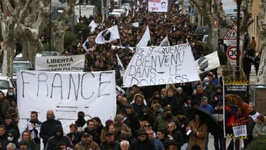 Manifestation de soutien à Yvan Colonna, à Corte (Haute-Corse), le 6 mars 2022
