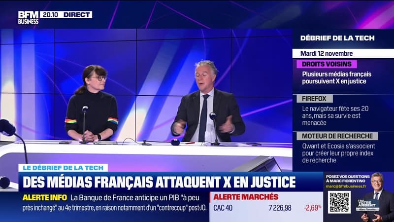 Des médias français attaquent X en justice - 12/11