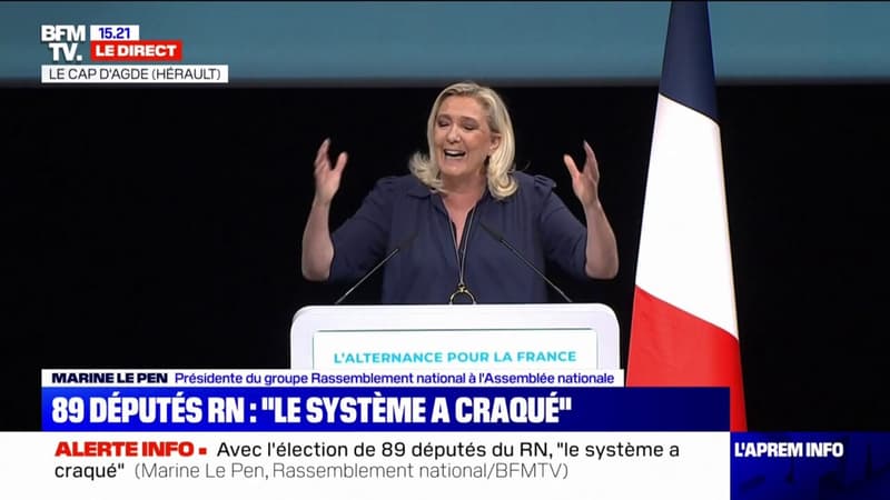 Marine Le Pen: Le système a craqué devant la poussée nationale