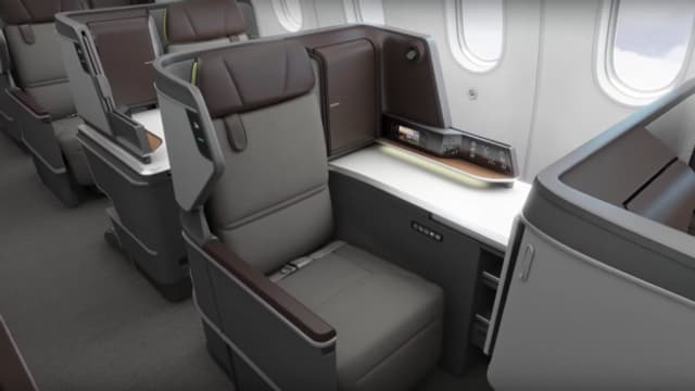La cabine Affaires de EVA Air La cabine Affaires de EVA Air