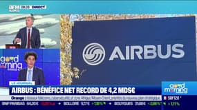 Airbus: bénéfice net record de 4,2 milliards d'euros