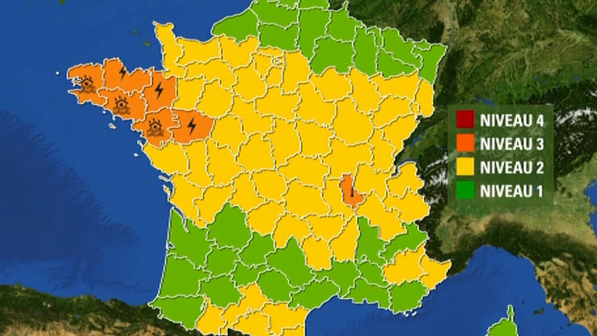 Sept départements sont encore en vigilance oranges ce lundi à 16h. Sept départements sont encore en vigilance oranges ce lundi à 16h.