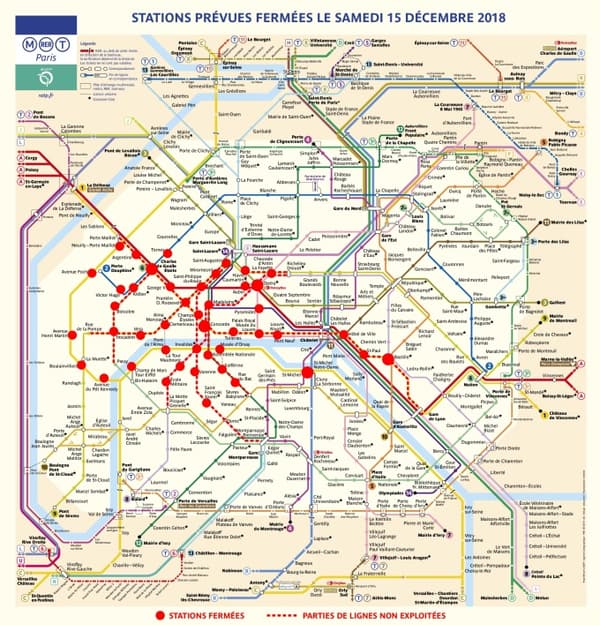 Les stations fermées samedi Les stations fermées samedi