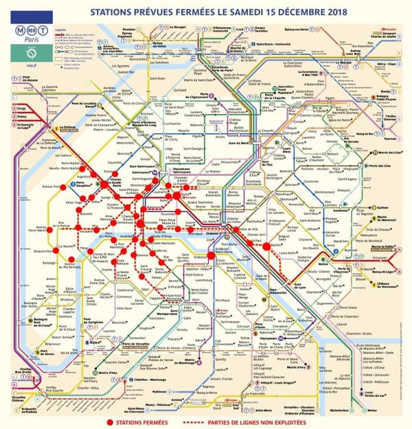 Les stations fermées samedi 